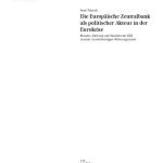خرید و دانلود نسخه کامل کتاب Die Europäische Zentralbank als politischer Akteur in der Eurokrise : Mandat, Stellung und Handeln der EZB in einer unvollständigen Währungsunion