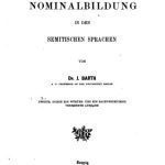 خرید و دانلود نسخه کامل کتاب Die Nominalbildung in den semitischen Sprachen