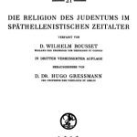 خرید و دانلود نسخه کامل کتاب Die Religion des Judentums im späthellenistischen Zeitalter, hg. Hugo Gressmann