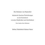 خرید و دانلود نسخه کامل کتاب Die Stimmen von Huarochirí. Indianische Quechua-Überlieferungen aus der Kolonialzeit zwischen Mündlichkeit und Schriftlichkeit. Eine Analyse ihres Diskurses