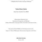 خرید و دانلود نسخه کامل کتاب Documentation and Description of Hadiyya (A Highland East Cushitic Language of Ethiopia)