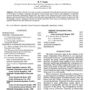 خرید و دانلود نسخه کامل کتاب Early Cretaceous Trigoniids of the Crimea