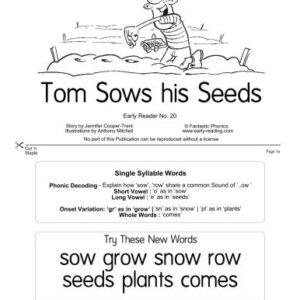 خرید و دانلود نسخه کامل کتاب Early Reading: No. 20 Tom sows his seeds