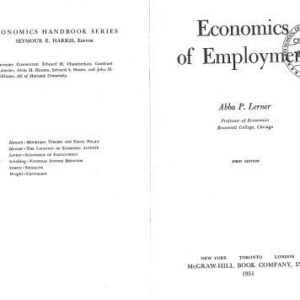 خرید و دانلود نسخه کامل کتاب Economics of Employment