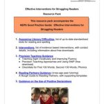 خرید و دانلود نسخه کامل کتاب Effective Interventions for Struggling Readers. Resource Pack