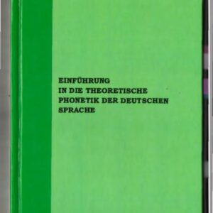 خرید و دانلود نسخه کامل کتاب Einführung in die theoretische Phonetik der deutschen Sprache