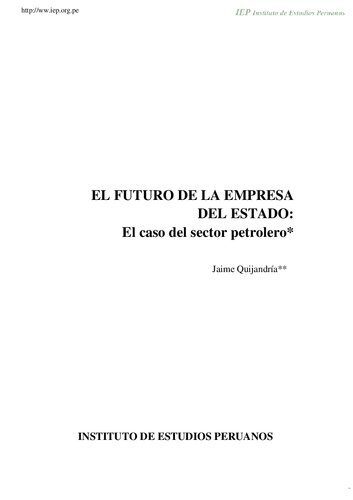 خرید و دانلود نسخه کامل کتاب El futuro de la empresa del Estado: el caso del sector petrolero (Petroperú)_68c8092ec376d.jpeg خرید و دانلود نسخه کامل کتاب El futuro de la empresa del Estado: el caso del sector petrolero (Petroperú)