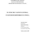 خرید و دانلود نسخه کامل کتاب El lèxic del Valencià central: un estudi de disponibilitat lèxica