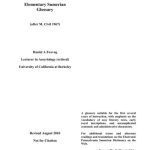 خرید و دانلود نسخه کامل کتاب Elementary Sumerian Glossary
