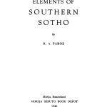 خرید و دانلود نسخه کامل کتاب Elements of Southern Sotho