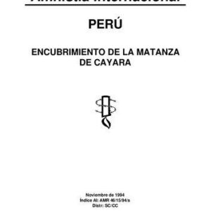 خرید و دانلود نسخه کامل کتاب Encubrimiento de la matanza de Cayara (Víctor Fajardo, Ayacucho)