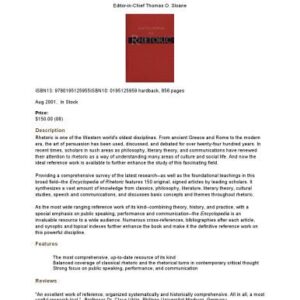 خرید و دانلود نسخه کامل کتاب Encyclopedia of Rhetoric