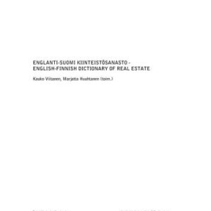 خرید و دانلود نسخه کامل کتاب Englanti-suomi kiinteistösanasto / Кауко Виитанен. Англо-финский словарь по недвижимости