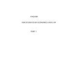خرید و دانلود نسخه کامل کتاب English for Students of Economics and Law Part 1