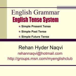 خرید و دانلود نسخه کامل کتاب English Grammar. English Tense System