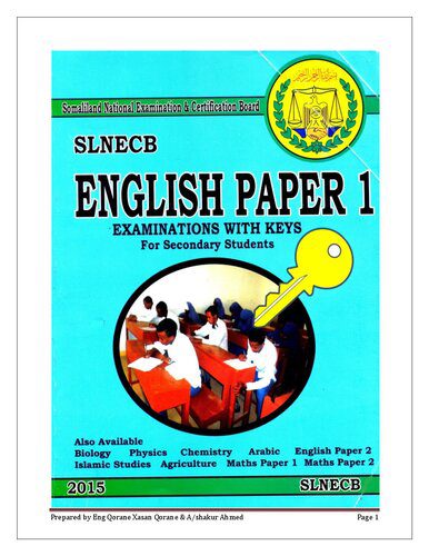 خرید و دانلود نسخه کامل کتاب English paper 1. Examinations with keys for secondary students_68be84d3884a2.jpeg خرید و دانلود نسخه کامل کتاب English paper 1. Examinations with keys for secondary students