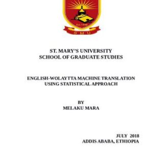 خرید و دانلود نسخه کامل کتاب English-Wolaytta machine translation system using statistical approach
