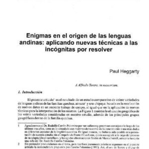 خرید و دانلود نسخه کامل کتاب Enigmas en el origen de las lenguas andinas: aplicando nuevas técnicas a las incógnitas por resolver