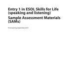 خرید و دانلود نسخه کامل کتاب Entry 1 in ESOL Skills for Life (Speaking and Listening) Sample Assessment Materials (SAMs)