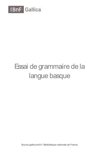 خرید و دانلود نسخه کامل کتاب Essai de Grammaire de la langue basque_68b830c5566a4.jpeg خرید و دانلود نسخه کامل کتاب Essai de Grammaire de la langue basque
