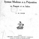 خرید و دانلود نسخه کامل کتاب Essai sur la syntaxe moderne de la préposition en français et en l’italien
