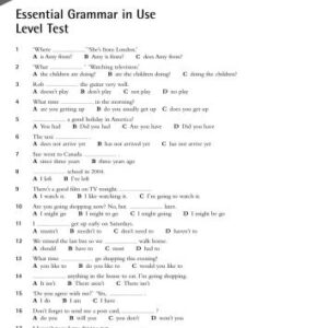 خرید و دانلود نسخه کامل کتاب Essential Grammar in Use level test with Answer Key