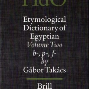 خرید و دانلود نسخه کامل کتاب Etymological Dictionary of Egyptian. Volume Two: b-, p-, f-