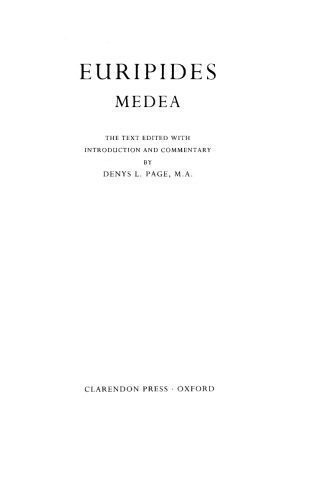 خرید و دانلود نسخه کامل کتاب Euripides: Medea. Text Edited with Introduction and Commentary_68bdf7056f5e3.jpeg خرید و دانلود نسخه کامل کتاب Euripides: Medea. Text Edited with Introduction and Commentary