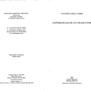 خرید و دانلود نسخه کامل کتاب Experiencias de Un Traductor