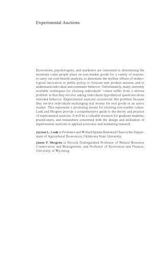 خرید و دانلود نسخه کامل کتاب Experimental Auctions: Methods and Applications in Economic and Marketing Research (Quantitative Methods for Applied Economics and Business Research)_68cb3743d3fc2.jpeg خرید و دانلود نسخه کامل کتاب Experimental Auctions: Methods and Applications in Economic and Marketing Research (Quantitative Methods for Applied Economics and Business Research)