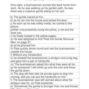 خرید و دانلود نسخه کامل کتاب FCE: Reading. Part 2. Gapped Text. Worksheet. Mixed-up Story