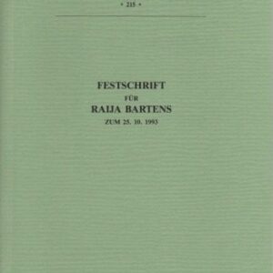 خرید و دانلود نسخه کامل کتاب Festschrift für Raija Bartens zum 25. 10. 1993