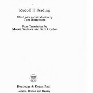 خرید و دانلود نسخه کامل کتاب Finance Capital: A Study of the Latest Phase of Capitalist Development