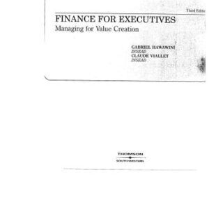 خرید و دانلود نسخه کامل کتاب Finance for Executives: Managing for Value Creation