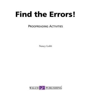 خرید و دانلود نسخه کامل کتاب Find the Errors!: Proofreading Activities