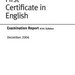 خرید و دانلود نسخه کامل کتاب First Certificate in English. Examination Report