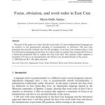 خرید و دانلود نسخه کامل کتاب Focus, obviation, and word order in East Cree