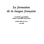 خرید و دانلود نسخه کامل کتاب Formation de la langue francaise