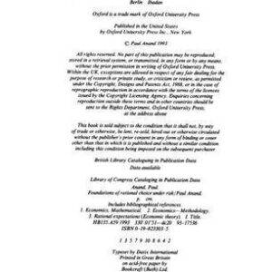 خرید و دانلود نسخه کامل کتاب Foundations of Rational Choice Under Risk