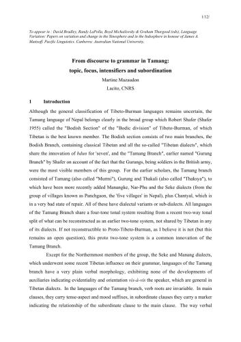 خرید و دانلود نسخه کامل کتاب From discourse to grammar in Tamang: topic, focus, intensifiers and subordination_68ba25e3d3134.jpeg خرید و دانلود نسخه کامل کتاب From discourse to grammar in Tamang: topic, focus, intensifiers and subordination