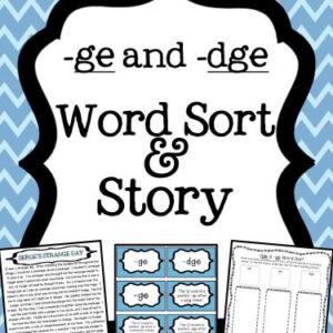 خرید و دانلود نسخه کامل کتاب -ge and – dge word endings Word Sort and Story