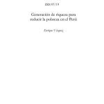 خرید و دانلود نسخه کامل کتاب Generación de riqueza para reducir la pobreza en el Perú