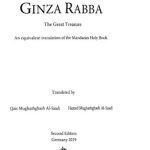 خرید و دانلود نسخه کامل کتاب Ginza Rabba: The Great Treasure. An equivalent translation of the Mandaean Holy Book