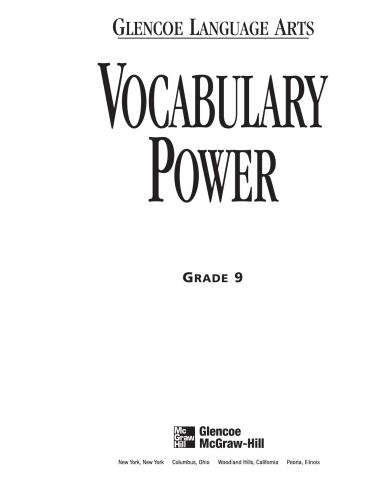 خرید و دانلود نسخه کامل کتاب Glencoe Language Arts. Vocabulary Power. Grades 6 to 12_68bf57b31fc7d.jpeg خرید و دانلود نسخه کامل کتاب Glencoe Language Arts. Vocabulary Power. Grades 6 to 12