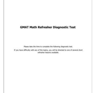 خرید و دانلود نسخه کامل کتاب GMAT MathRefresher DiagnosticTest