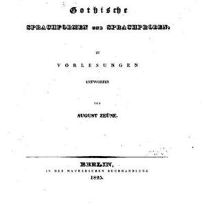 خرید و دانلود نسخه کامل کتاب Gothische Sprachformen und Sprachproben zu Vorlesungen entworfen