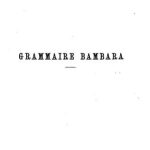 خرید و دانلود نسخه کامل کتاب Grammaire Bambara