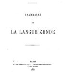 خرید و دانلود نسخه کامل کتاب Grammaire de la langue zende