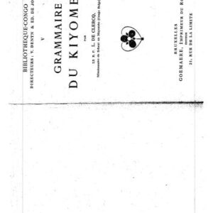خرید و دانلود نسخه کامل کتاب Grammaire du Kiyombe