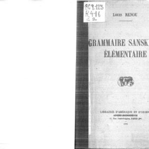 خرید و دانلود نسخه کامل کتاب Grammaire sanskrite élémentaire